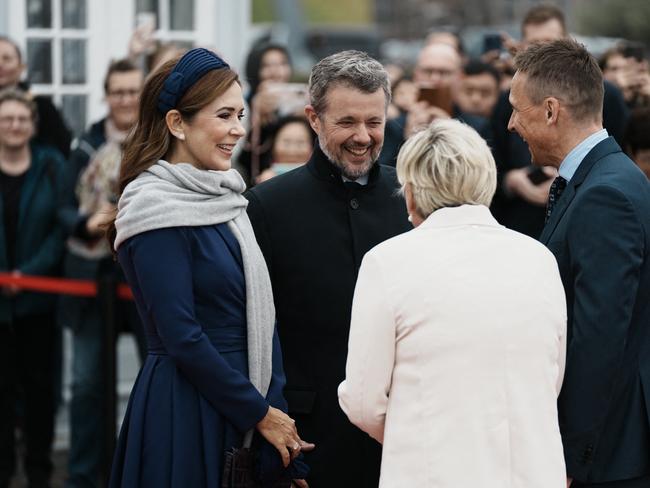 Queen Mary and King Frederik X of Denmark welcome Iceland's President Halla Tomasdottir and first gentleman Bjorn Skulason at Toldboden in Copenhagen. Picture: AFP.