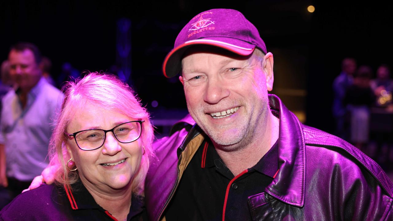 Sharon Willard and Col Turner at the Pacific Airshow Gold Coast welcome party 2024 at HOTA for Gold Coast at Large. Picture, Portia Large.