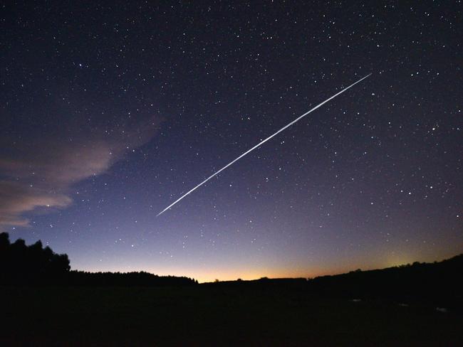 Starlink satellites passing over Uruguay. Picture: Mariana Suarez/AFP