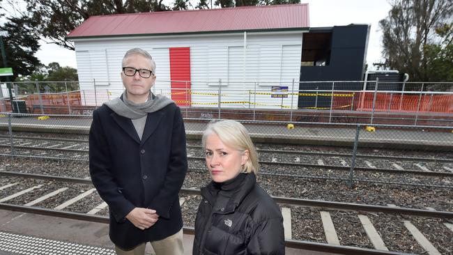 Kate and Richard Anstee have run the Mart 103 Cafe at Middle Park tram station for more than six years. Picture: Tony Gough