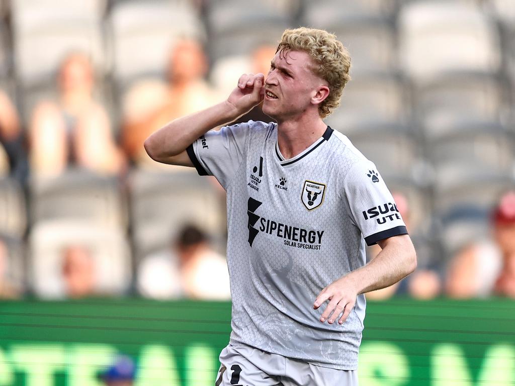 Macarthur FC winger Jed Drew has attracted interest from clubs in Austria and Sweden. Picture: Brendon Thorne/Getty Images