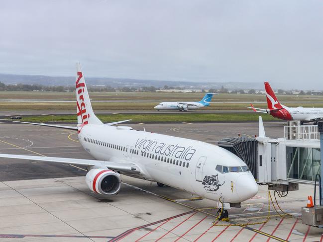 Six domestic flights have been exposed to coronavirus after a Virgin cabin crew member tested positive. Picture: NCA NewsWire /Brenton Edwards