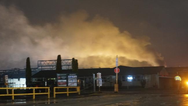 A fire at the One Forty One Sawmill at Mt Gambier. Picture: Jessica Ball