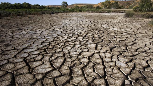 Cracked earth in the Flinders Ranges. Picture: Getty Images