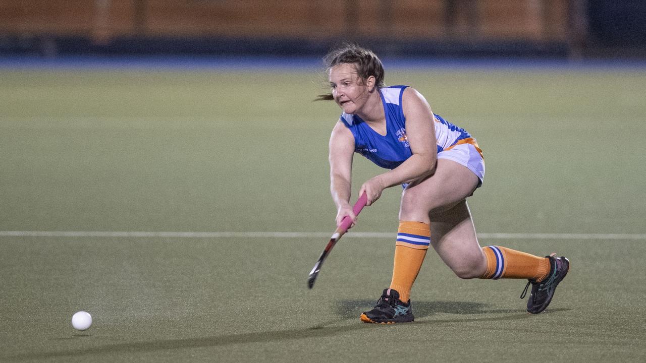 Simone Bettany for Newtown. A1 Women , Toowoomba Hockey grand final. Newtown vs Rangeville. Saturday, September 10, 2022. Picture: Nev Madsen.