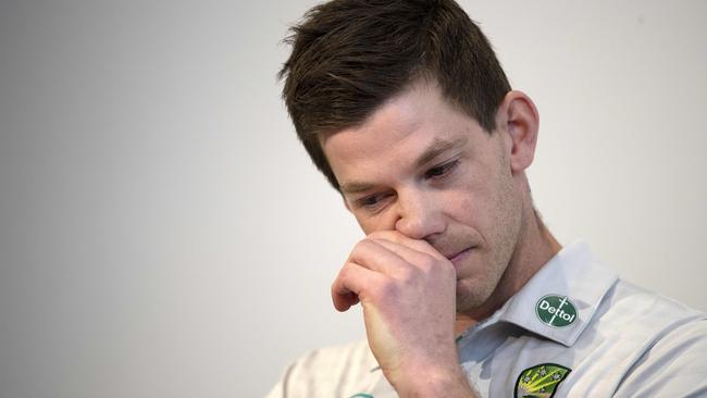 Tim Paine stepped down as Australian Test captain in the wake of the sexting scandal. Picture: Chris Kidd