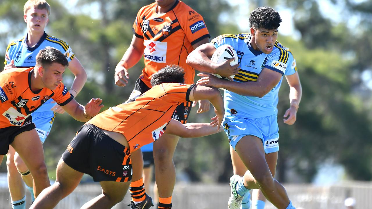 Norths player Lauloto Salei during the Meninga Cup under 18s clash between Norths and Brisbane Tigers last year.