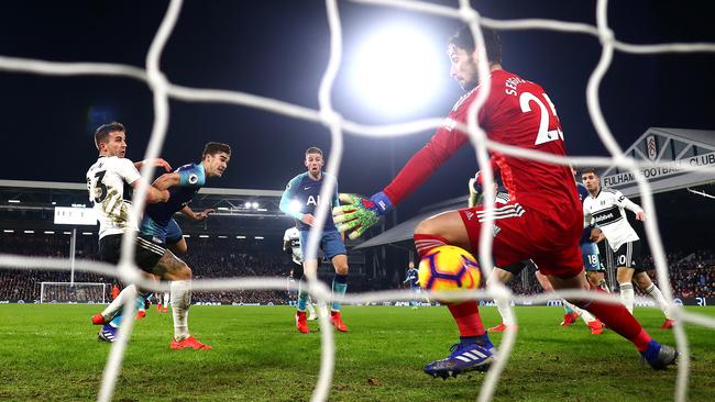 Harry Winks scores his side’s injury time winner. Picture: Getty Images.