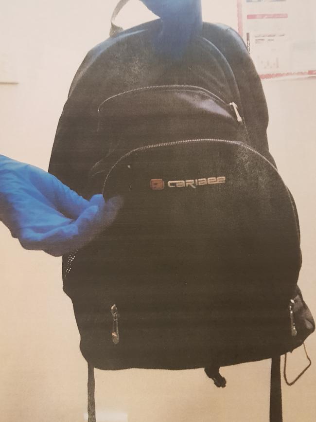 One of the backpacks found at the scene.