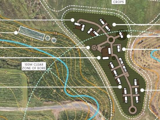 Map showing positioning of proposed buildings at the Daintree River site> Picture: Supplied