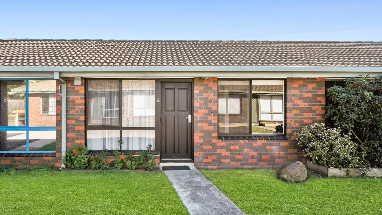 Affordability is a big drawcard in Whittington, where this bargain at 6/220-222 Wilsons Rd is listed for $270,000-$290,000.