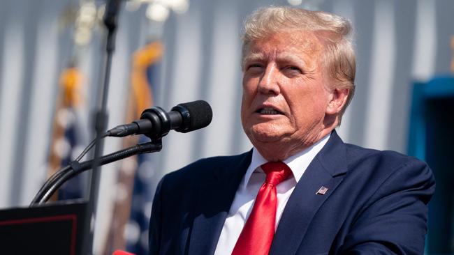 Donald Trump, frontrunner for the 2024 Republican presidential nomination, allegedly overvalued assets by $US1.9 billion to $US3.6 billion a year. Picture: Getty Images