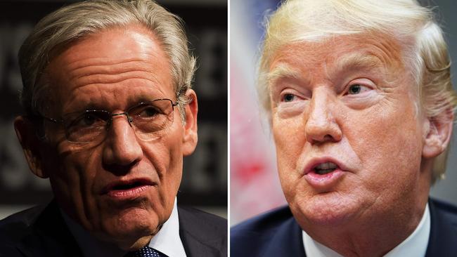 Associate Editor of the Washington Post Bob Woodward, left, maintains the Rage in his new book on US President Donald Trump. Picture: AFP