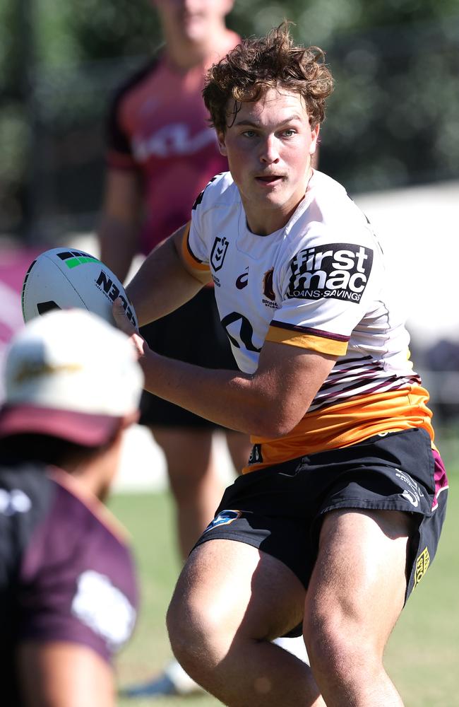 Coby Black and the Brisbane Broncos train at Red Hill in Brisbane. Pics Adam Head