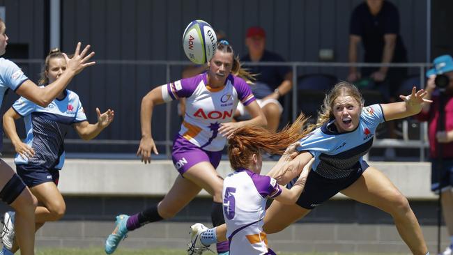 Anaia Cruickshank during the match between the AON Rising Stars and NSW in the Next Gen series. Picture: Karen Watson/Rugby AU