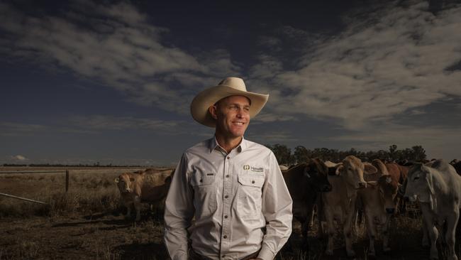 Hewitt boss Mick Hewitt on Pegunny Station in central Queensland. Picture: Glenn Hunt