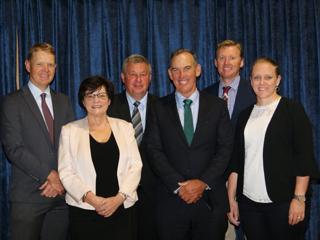 Killarney Co-op Board of Directors and Manager. Back: Scott Petersen, Dave Weier, Mark MauchFront: Kay Hancock, Chairman Andrew Peterson and Manager Marissa Costello.