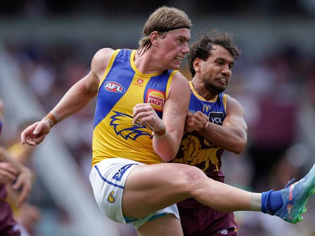 Harley Reid has come under fire for his performance to start the season. Picture: Russell Freeman/AFL Photos via Getty Images.