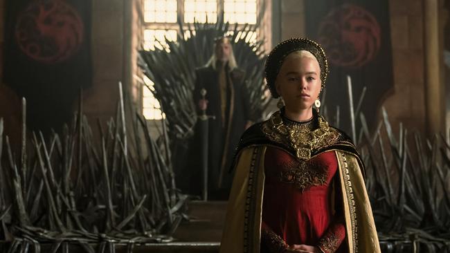 Milly Alcock as Young Rhaenyra in House Of The Dragon. Picture: HBO/BINGE