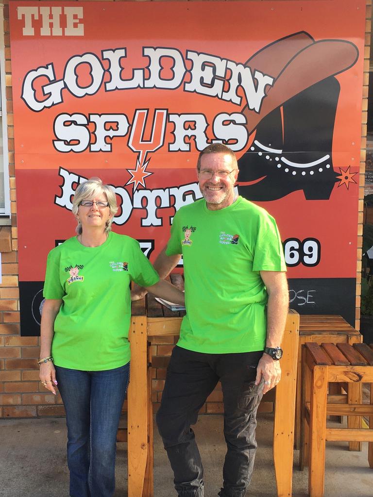 Di and Andy Grant from the Golden Spurs Hotel in Proston. (Picture: Contributed)