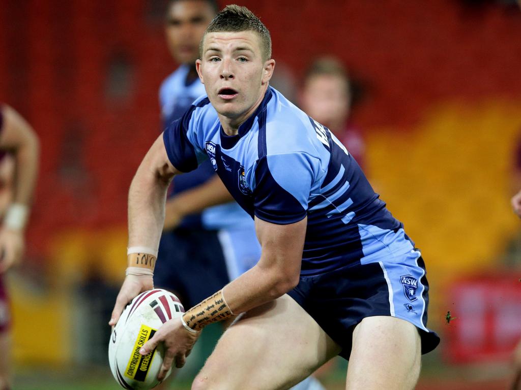 Jackson Hastings playing for the NSW Blues under-18s in 2014. Picture: Adam Head