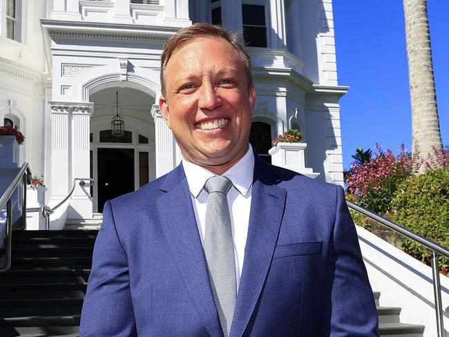 BRISBANE, AUSTRALIA. NewsWire Photos. OCTOBER 01, 2024. POOL IMAGE - Premier Steven Miles kicks off the election with a visit to Government House. Picture: NewsWire/ Adam Head