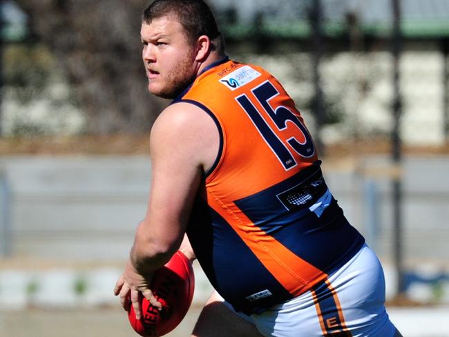 Burnside Heights star Josh Covelli in action in the EDFL. Picture: Jamie Morey