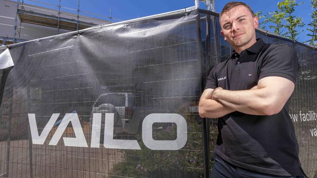 Vailo Founder Aaron Hickmann outside of his Wayville business location.  Pictured on Jan 2nd 2024. Picture: Ben Clark