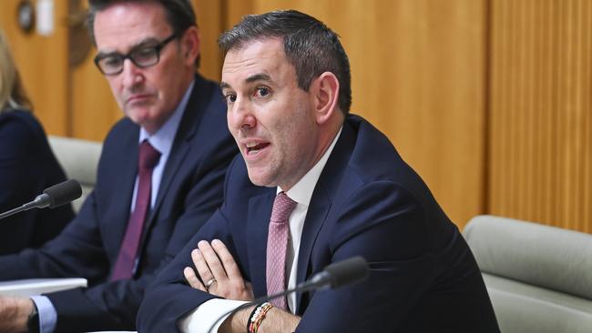 CANBERRA, AUSTRALIA  - NewsWire Photos - November 29, 2024: Federal Treasurer Jim Chalmers holds a meeting with the State TreasurerÃ¢â¬â¢s at Parliament House in Canberra. Picture: NewsWire / Martin Ollman