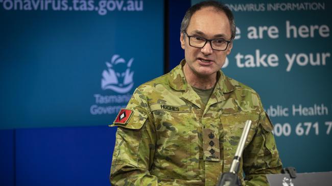 Colonel David Hughes, of the Australian Defence Force, who is assisting with the co-ordination of the AUSMAT clean-up of the North West Regional Hospital. Picture: LUKE BOWDEN