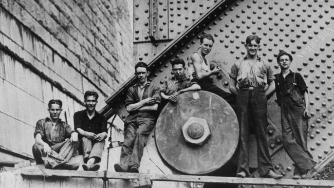 Workers on the Sydney Harbour Bridge. Picture: Supplied