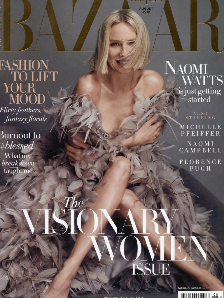 Cover of August 2019 Harper's Bazaar Australia.