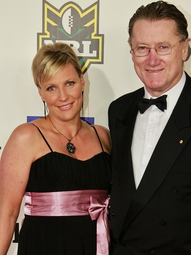 Lisa Mottram with Denis Fitzgerald at the 2008 Dally M Awards.