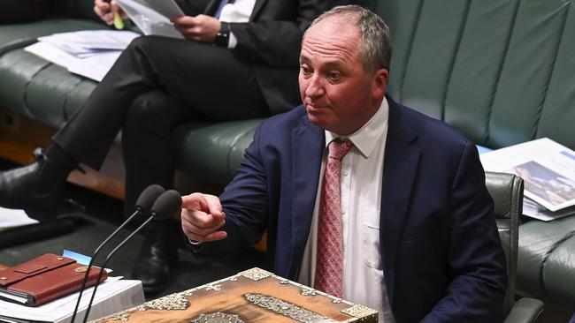 Deputy Prime Minister of Australia Barnaby Joyce during Question Time. Picture: Martin Ollman