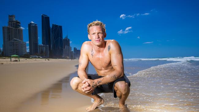 Cody Simpson back home on the Gold Coast. Picture: Nigel Hallett