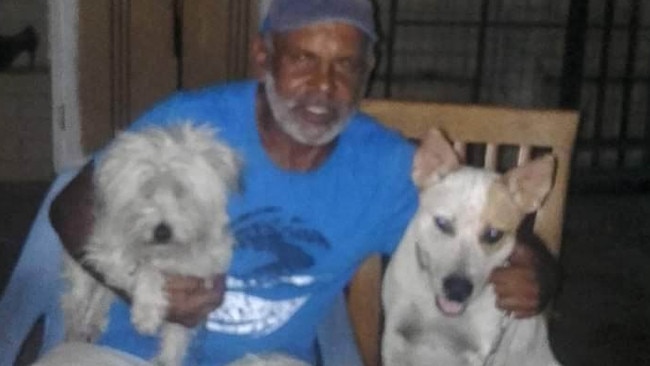 Kenneth John Geary with his two dogs Bonnie and KG. Picture: Contributed