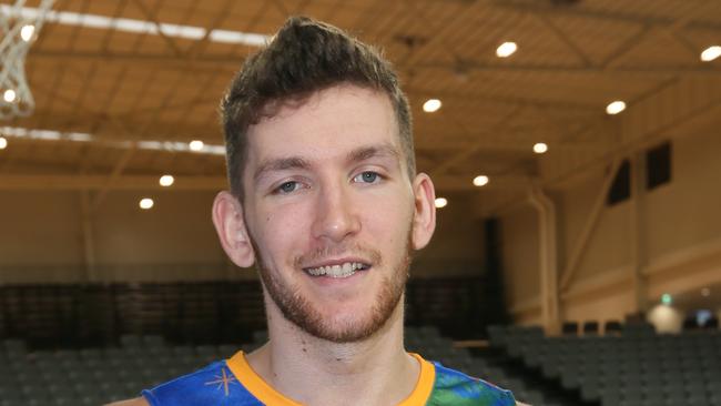 Brisbane Bullets player Will Magnay wears the Indigenous Round playing jersey. Thursday 16th January 2020 (AAP Image - Richard Waugh)