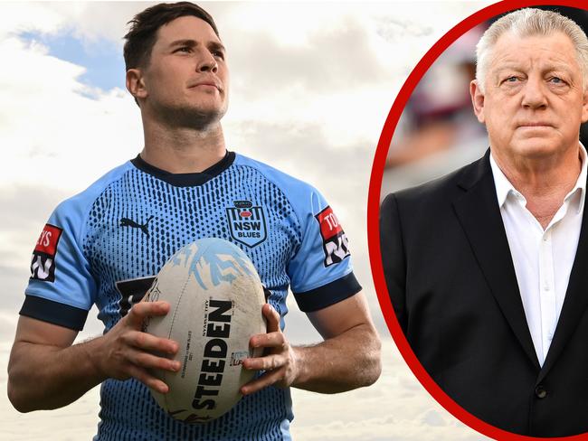 Phil Gould (inset) has pushed for Mitchell Moses to replace Nathan Cleary for the Blues.