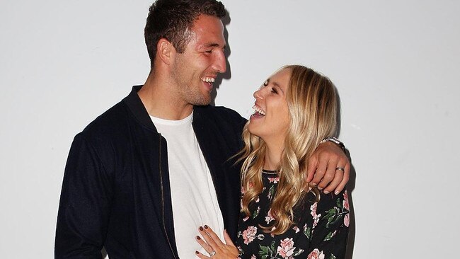 Sam Burgess and ex-wife Phoebe.