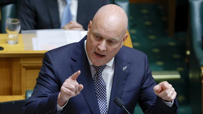 National Party leader Christopher Luxon speaks in parliament. Picture: Getty Images.