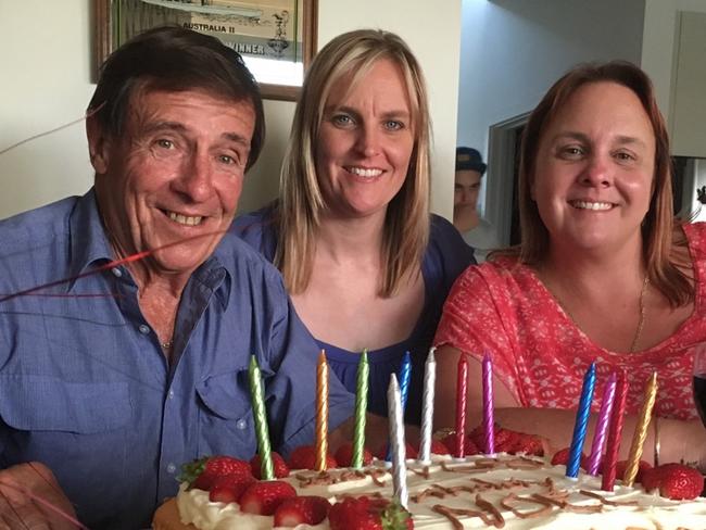 Noel Faggotter with his daughters Torie Cooper and Naomi Porter. Picture: Supplied