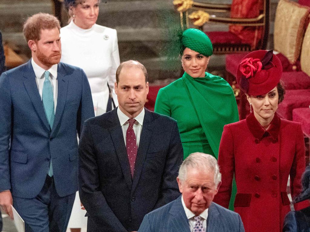 Meghan and Harry left royal duties in March 2020. Picture: Phil Harris/POOL/AFP