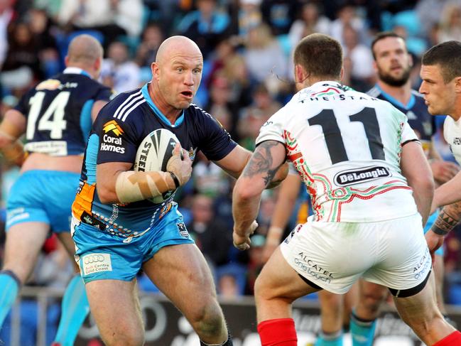 Luke Bailey in action during his 150-game stint with the Titans.