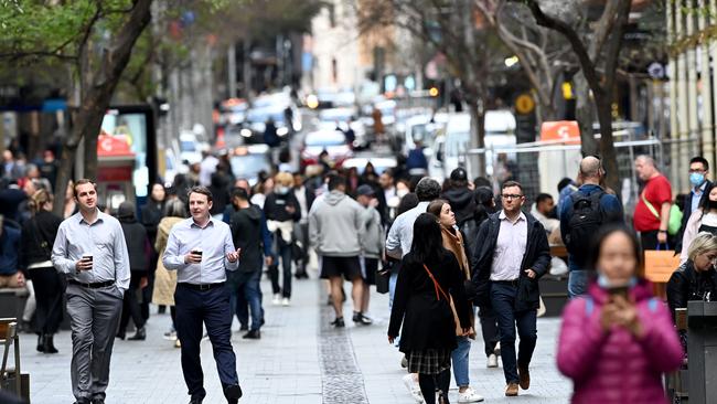 Australians are still spending vigorously, drawing on savings built during Covid-19 lockdowns. Picture: NCA NewsWire / Jeremy Piper