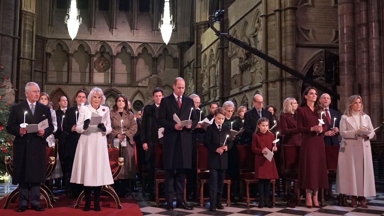 The royal family proving that matching colours are allowed on December 15, 2022 in London, England. Picture: Yui Mok – Pool/Getty Images.