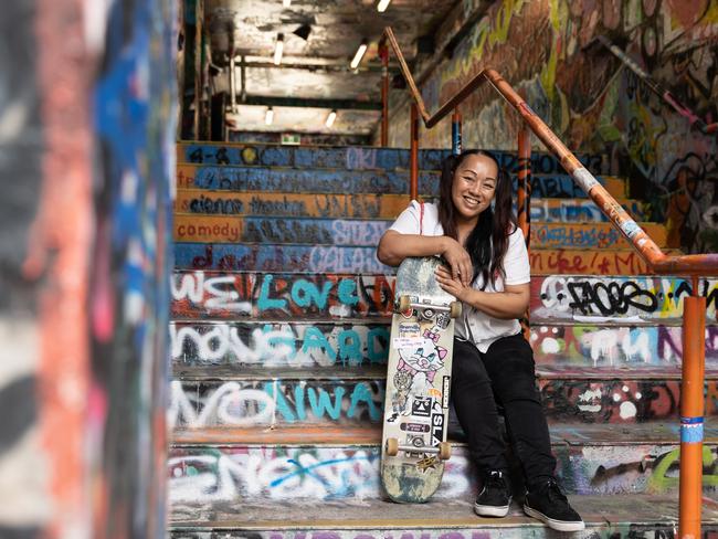 Dr Willing co-founded We Skate QLD which aims to diversify South East Queensland’s skateboarding community. Picture: Stefanie Zingsheim