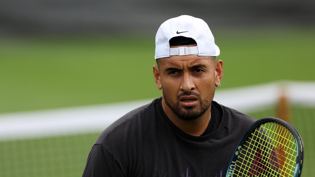 Kyrgios looked far from his best in practice this week.