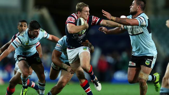 Flashback: Mitch Aubusson takes on the Sharks in round 19 of 2013.