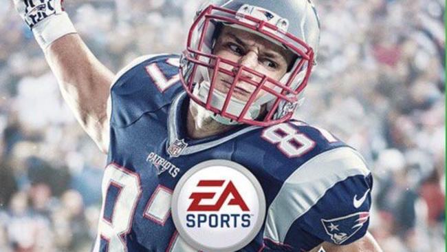 Rob Gronkowski on the cover of Madden.