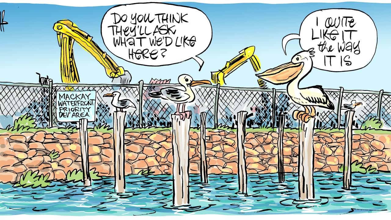 Harry Bruce's take on the riverfront developments in Mackay. Today's Harry Bruce cartoon has been brought to you by Dawson MP George Christensen. George is a proud supporter of free speech and the ability of our cartoonists to take the mickey out of the political class.